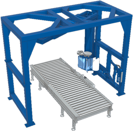 Unitech Uniwrap 300AE rotary-arm wrapper, cutout